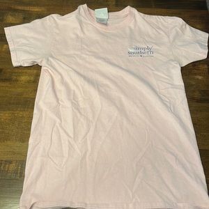 Small light pink simply southern tee